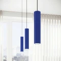 Lampa wisząca KARBON 1xGU10 ultramaryna z ryflowanym kloszem SL.2311 SOLLUX
