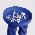 Plafon KARBON 3xGU10 ultramaryna z trzema kloszami tubkami do salonu SL.2323 SOLLUX