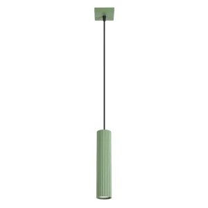 Lampa wisząca KARBON w kolorze szałwiowym, podłużny klosz rurka GU10 SL.2333 SOLLUX