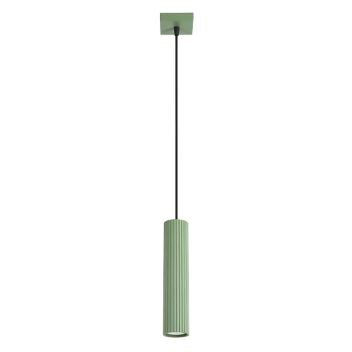 Lampa wisząca KARBON w kolorze szałwiowym, podłużny klosz rurka GU10 SL.2333 SOLLUX