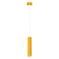 Żółta lampa wisząca KARBON ryflowany klosz rurka 1xGU10 SL.2334 SOLLUX