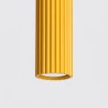 Żółta lampa wisząca KARBON ryflowany klosz rurka 1xGU10 SL.2334 SOLLUX
