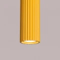 Żółta lampa wisząca KARBON ryflowany klosz rurka 1xGU10 SL.2334 SOLLUX