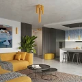 Żółta lampa wisząca KARBON ryflowany klosz rurka 1xGU10 SL.2334 SOLLUX