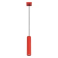 Lampa wisząca KARBON 1xGU10 czerwony, ryflowany klosz nad wyspę SL.2335 SOLLUX