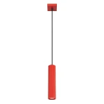 Lampa wisząca KARBON 1xGU10 czerwony, ryflowany klosz nad wyspę SL.2335 SOLLUX