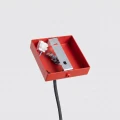 Lampa wisząca KARBON 1xGU10 czerwony, ryflowany klosz nad wyspę SL.2335 SOLLUX
