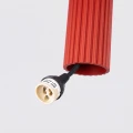 Lampa wisząca KARBON 1xGU10 czerwony, ryflowany klosz nad wyspę SL.2335 SOLLUX