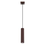 Lampa wisząca KARBON 1xGU10 z brązowym, ryflowanym kloszem rurką SL.2336 SOLLUX
