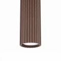 Lampa wisząca KARBON 1xGU10 z brązowym, ryflowanym kloszem rurką SL.2336 SOLLUX
