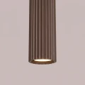 Lampa wisząca KARBON 1xGU10 z brązowym, ryflowanym kloszem rurką SL.2336 SOLLUX