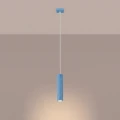 Lampa wisząca KARBON 1xGU10 błękitna z podłużnym kloszem jad stół SL.2337 SOLLUX