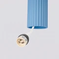 Lampa wisząca KARBON 1xGU10 błękitna z podłużnym kloszem jad stół SL.2337 SOLLUX