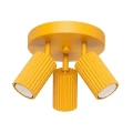 Żółta lampa sufitowa z 3 kloszami spotami KARBON 3xGU10 SL.2360 SOLLUX