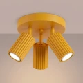 Żółta lampa sufitowa z 3 kloszami spotami KARBON 3xGU10 SL.2360 SOLLUX