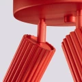3-punktowa lampa sufitowa KARBON czerwona, ryflowane klosze SL.2367 SOLLUX