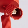 3-punktowa lampa sufitowa KARBON czerwona, ryflowane klosze SL.2367 SOLLUX