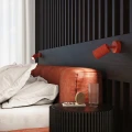 3-punktowa lampa sufitowa KARBON czerwona, ryflowane klosze SL.2367 SOLLUX