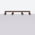 Brązowa listwa sufitowa lampa do salonu KARBON 4xGU10 nowoczesna SL.2375 SOLLUX