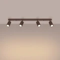 Brązowa listwa sufitowa lampa do salonu KARBON 4xGU10 nowoczesna SL.2375 SOLLUX