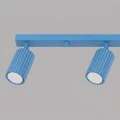 Lampa sufitowa, błękitna listwa KARBON 4-punktowa do salonu 4xGU10 SL.2382 SOLLUX