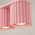 2-punktowa, różowa lampa sufitowa AURA 2xGU10 ryflowane klosze SL.2404 SOLLUX