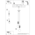 2-punktowa, różowa lampa sufitowa AURA 2xGU10 ryflowane klosze SL.2404 SOLLUX