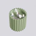 Ryflowany spot natynkowy z aluminium AURA kolor szałwiowy 1xGU10 SL.2408 SOLLUX