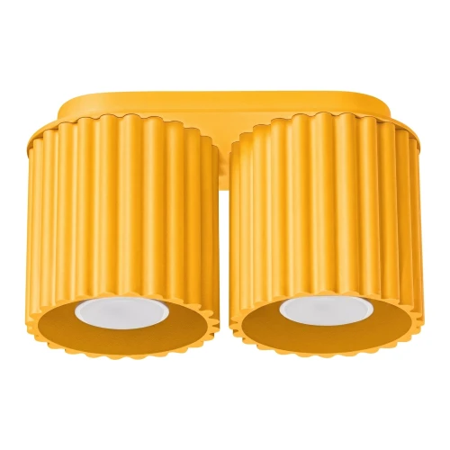 Żółta lampa sufitowa 2-punktowa AURA 2xGU10 do sypialni SL.2414 SOLLUX