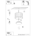 Żółta lampa punktowa spot AURA 1xGX53 ryflowany klosz SL.2416 SOLLUX