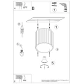 Lampa punktowa, spot czerwony AURA 1xGU10 do przedpokoju SL.2418 SOLLUX