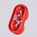 Czerwona lampa sufitowa do salonu AURA 2xGU10 ryflowane klosze SL.2419 SOLLUX