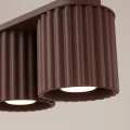 Podwójna lampa sufitowa, ryflowane klosze AURA 2xGU10 brązowa SL.2424 SOLLUX