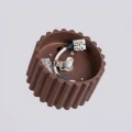 Brązowy spot z ryflowanym kloszem, aluminiowy AURA 1xGX53 SL.2426 SOLLUX
