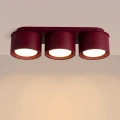 Burgundowa lampa sufitowa MODO 3xGX53 trzy ryflowane klosze SL.2456 SOLLUX