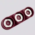 Burgundowa lampa sufitowa MODO 3xGX53 trzy ryflowane klosze SL.2456 SOLLUX