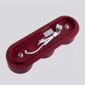 Burgundowa lampa sufitowa MODO 3xGX53 trzy ryflowane klosze SL.2456 SOLLUX