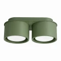Lampa sufitowa z dwoma kloszami tubkami MODO zielona oliwka 2xGX53 SL.2463 SOLLUX