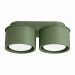 Lampa sufitowa z dwoma kloszami tubkami MODO zielona oliwka 2xGX53 SL.2463 SOLLUX