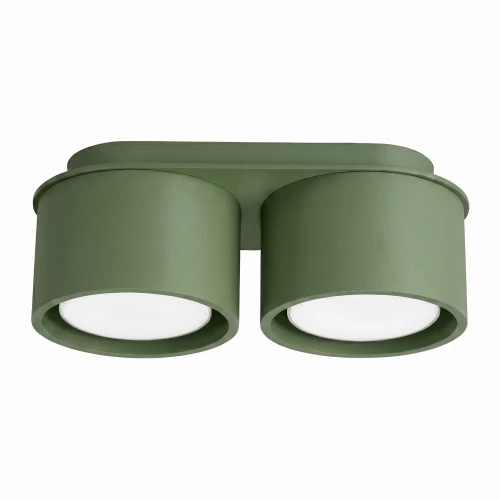 Lampa sufitowa z dwoma kloszami tubkami MODO zielona oliwka 2xGX53 SL.2463 SOLLUX