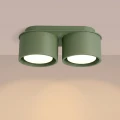 Lampa sufitowa z dwoma kloszami tubkami MODO zielona oliwka 2xGX53 SL.2463 SOLLUX