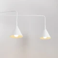 Designerski kinkiet, podwójny klosz NOX 2 biały z włącznikiem SL.2506 SOLLUX