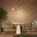 Designerski kinkiet, podwójny klosz NOX 2 biały z włącznikiem SL.2506 SOLLUX