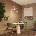 Designerski kinkiet, podwójny klosz NOX 2 biały z włącznikiem SL.2506 SOLLUX