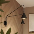 Kinkiet NOX 2 czarny z włącznikiem SL.2507 SOLLUX