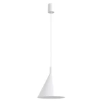 Lampa wisząca NOX 25 biała - designerski stożek do salonu, jadalni SL.2521 SOLLUX