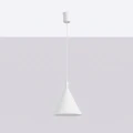 Lampa wisząca NOX 25 biała - designerski stożek do salonu, jadalni SL.2521 SOLLUX