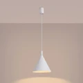 Lampa wisząca NOX 25 biała - designerski stożek do salonu, jadalni SL.2521 SOLLUX
