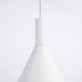 Lampa wisząca NOX 25 biała - designerski stożek do salonu, jadalni SL.2521 SOLLUX