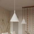 Lampa wisząca NOX 25 biała - designerski stożek do salonu, jadalni SL.2521 SOLLUX
